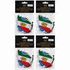 Persian Lion & Sun Iran Map Car Air Freshener – 4 Pack