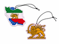 Lion and Sun - Iran's Map Car Air Freshener Set - 4 Pack Hanging Fresheners, 2 different Scents