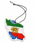Persian Lion & Sun Iran Map Car Air Freshener – 4 Pack