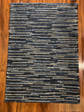 Blue Striped Silkette Accent Rug - 2' x 3'