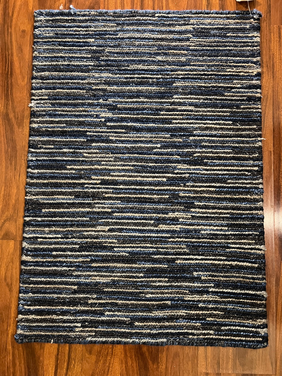 Blue Striped Silkette Accent Rug - 2' x 3'