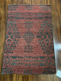Handmade Endura Red & Black Wool Rug – 2' x 3'