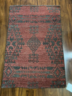 Handmade Endura Red & Black Wool Rug – 2' x 3'