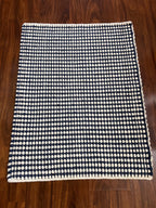 Handmade Navy & White Eye Ball Flatweave Rug – 2' x 3'
