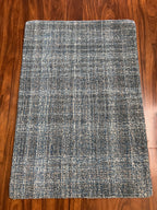 Handmade Blue & Charcoal Ombre Accent Rug – 2' x 3'