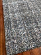 Handmade Blue & Charcoal Ombre Accent Rug – 2' x 3'