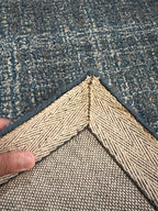 Handmade Blue & Charcoal Ombre Accent Rug – 2' x 3'