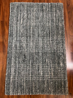 Handmade Stone Blue Textured Accent Rug – 2’ × 3’ | Brooklyn BRK-4