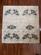 Handmade Beige & Gray Floral Wool Rug – 2’8” × 2’9” | Soft Melody