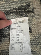 Handmade Beige & Gray Floral Wool Rug – 2’8” × 2’9” | Soft Melody