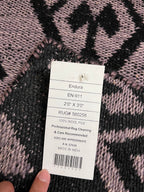 Handmade Black & Lilac Geometric Wool Rug – 2’ × 3’ | Endura EN-911