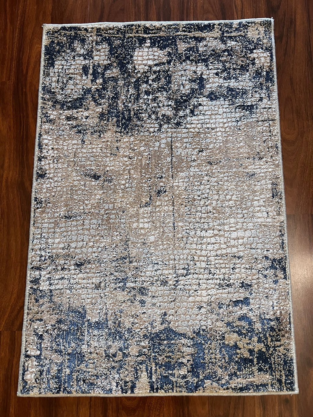 Amer Rugs Hamilton HAM-1 Beige Indigo Area Rug – 2’ × 3’
