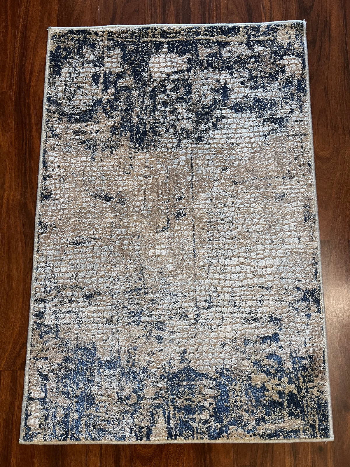 Amer Rugs Hamilton HAM-1 Beige Indigo Area Rug – 2’ × 3’