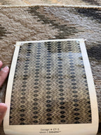 Handmade Ivory & Brown Geometric Accent Rug – 2’ × 3’