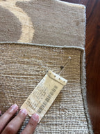 Handmade Gray & Ivory Geometric Accent Rug – 2’ × 3’