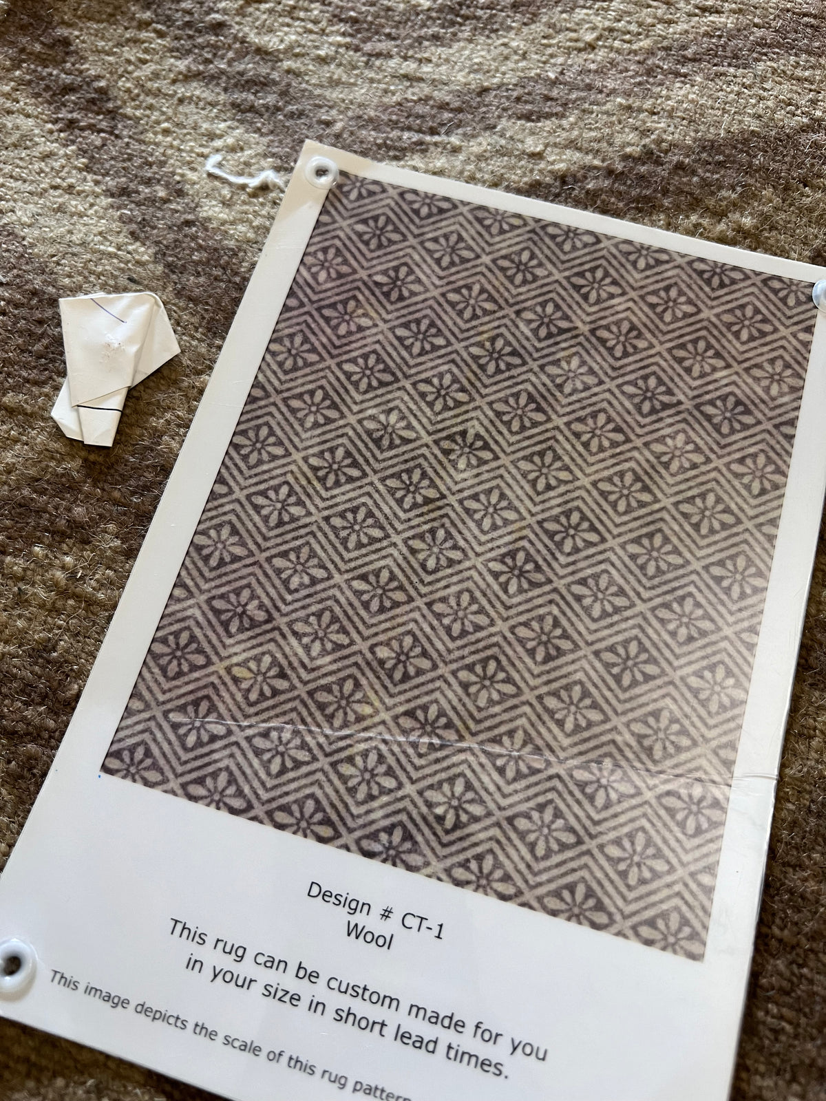 Handmade Ivory & Taupe Geometric Wool Accent Rug – 2’ × 3’