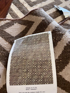 Handmade Brown & Ivory Diamond Geometric Accent Rug – 2’ × 3’