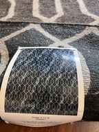 Handmade Charcoal & Ivory Linked Oval Accent Rug – 2’ × 3’