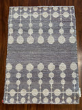 Handmade Gray & Ivory Linked Dot Accent Rug – 2’ × 3’