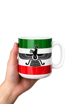 Faravahar Coffee Mug Persian Ceramic Zoroastrian Symbol