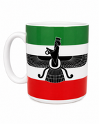 Faravahar Coffee Mug Persian Ceramic Zoroastrian Symbol